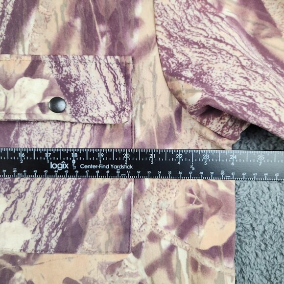 VTG 90's Mossy Oak Camo Hunting Shirt Shacket Men's Large Snap Front USA Made - Picture 4 of 11